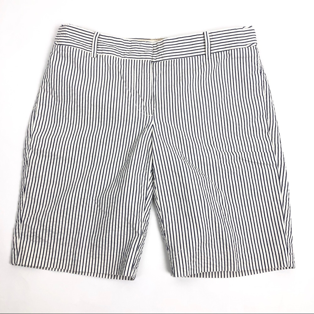 J. CREW Vertical Stripe Lines Sailor Shorts Sz 6